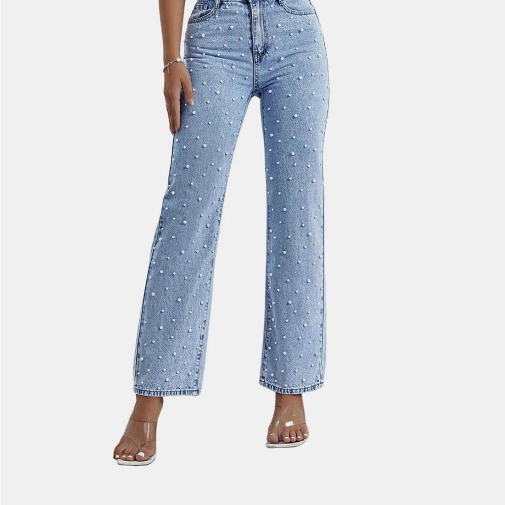 Amazon Essentials Women's Light Blue Straight Leg… - image 1